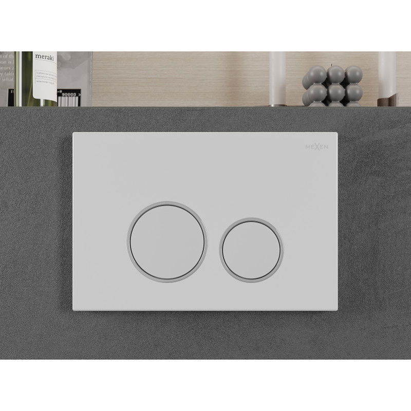 Mexen Fenix 05  flush button, white matte - 600520