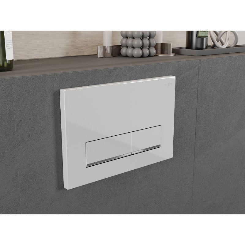 Mexen Fenix 12 flush button, glossy white - 601200