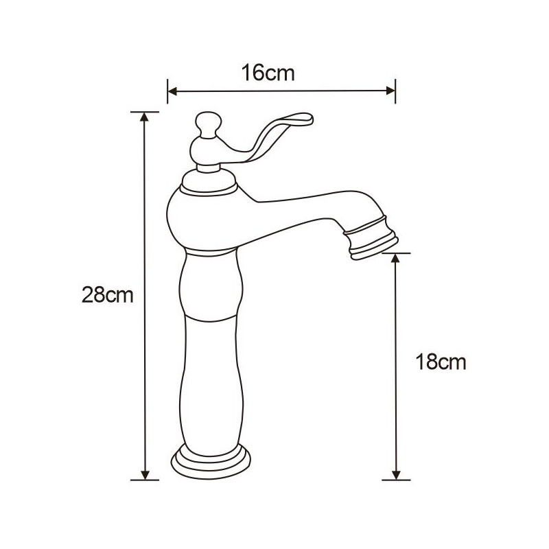 Mexen Vela tall sink faucet, chrome - 744510-00