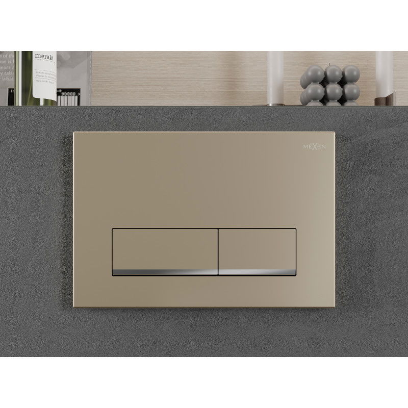 Mexen Fenix 12 flush button, champagne gold - 601204
