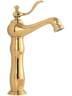 Mexen Vela high washbasin mixer tap, Gold - 744510-50