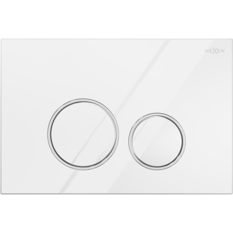 Mexen Fenix 05 flush button, glossy white - 600500