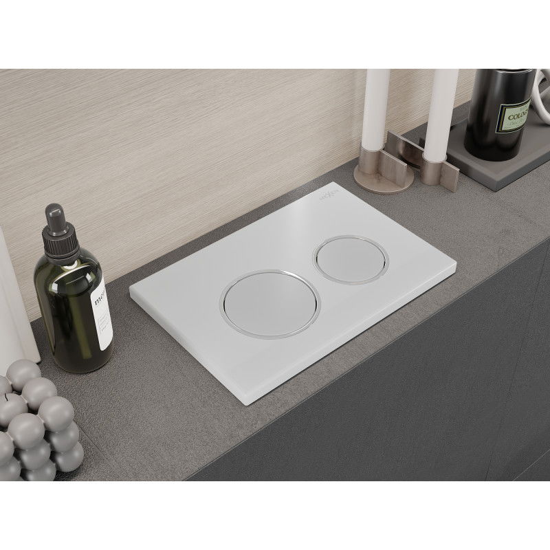 Mexen Fenix 07 XS flush button, glossy white - 600700