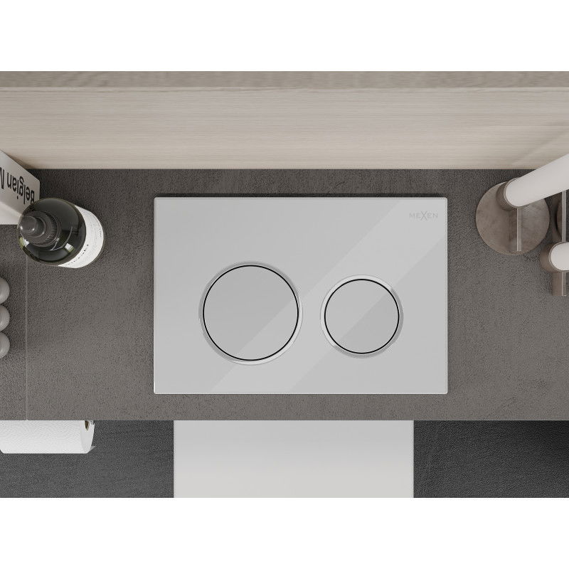 Mexen Fenix 07 XS flush button, glossy white - 600700