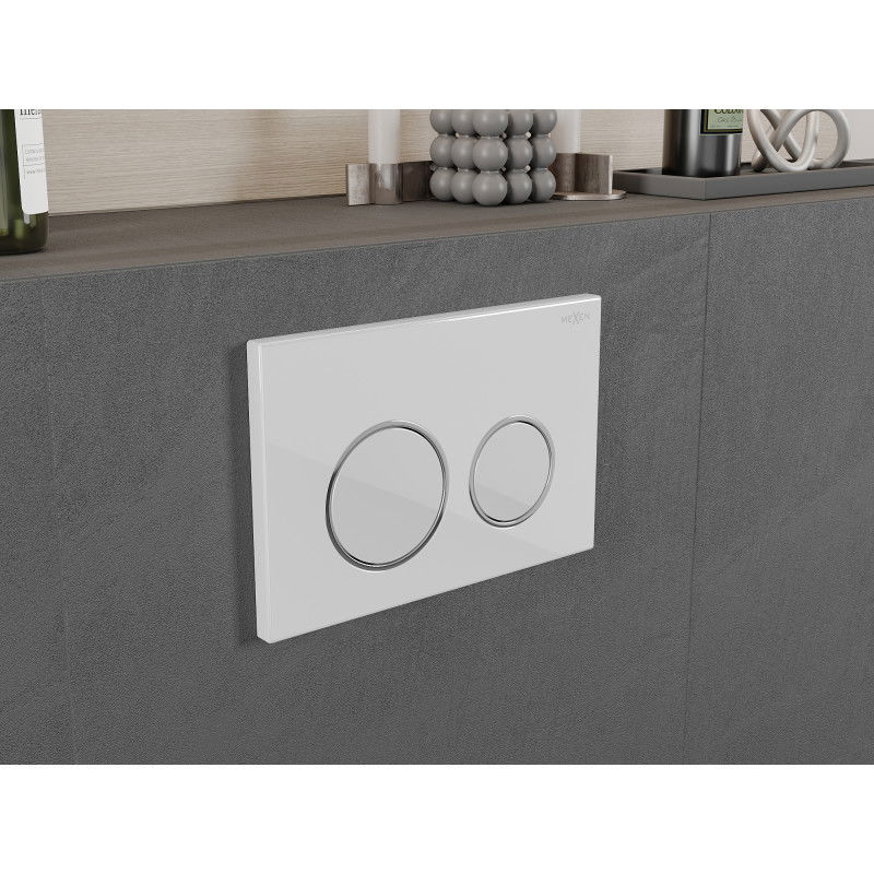 Mexen Fenix 07 XS flush button, glossy white - 600700