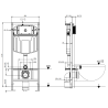 Mexen Fenix E concealed frame for WC - 60109