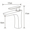 Mexen Indus sink faucet, white/gold - 744600-25