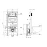 Mexen Fenix F Free-Standing Concealed WC Frame - 60101
