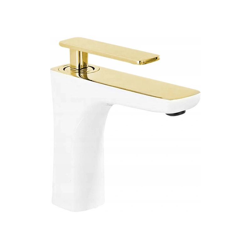 Mexen Indus sink faucet, white/gold - 744600-25