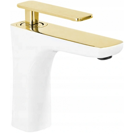 Mexen Indus sink faucet, white/gold - 744600-25