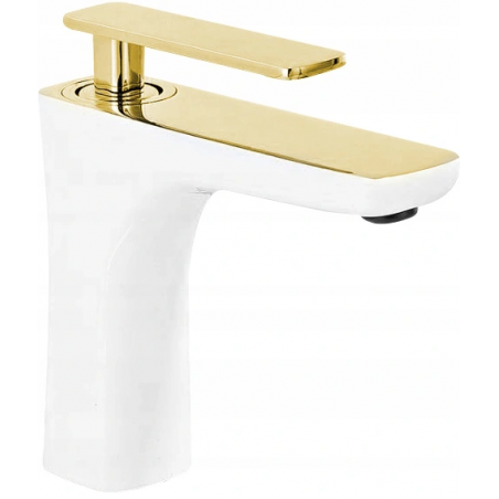 Mexen Indus washbasin mixer tap, White/Gold - 744600-25