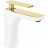 Mexen Indus sink faucet, white/gold - 744600-25