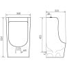 Mexen Nolan wall-mounted urinal, white - 37065500