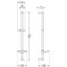 Mexen DB shower rod with soap dish 75 cm, chrome - 79384-00