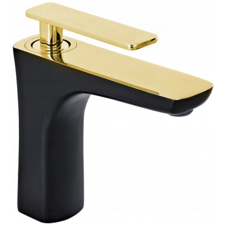 Mexen Indus sink faucet, black/gold - 744600-75