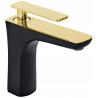 Mexen Indus sink faucet, black/gold - 744600-75
