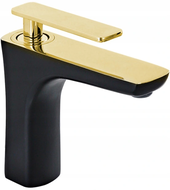 Mexen Indus sink faucet, black/gold - 744600-75