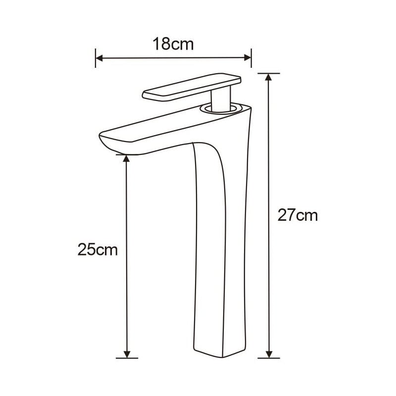 Mexen Indus high washbasin faucet, chrome - 744610-00