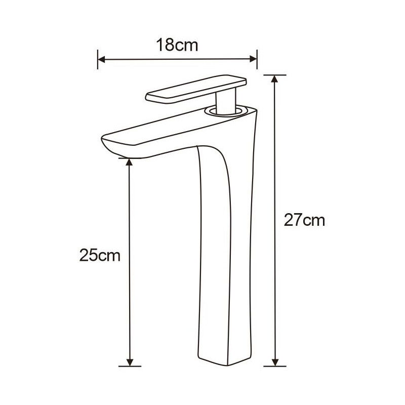 Mexen Indus high washbasin tap, chrome - 744610-00