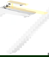 Mexen Indus high sink tap, white/gold - 744610-25