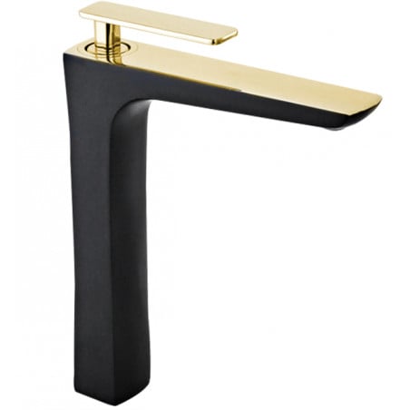 Mexen Indus high basin tap, black/gold - 744610-75