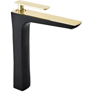 Mexen Indus high washbasin faucet, black/gold - 744610-75
