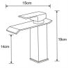 Mexen Apus washbasin tap, black - 744700-70