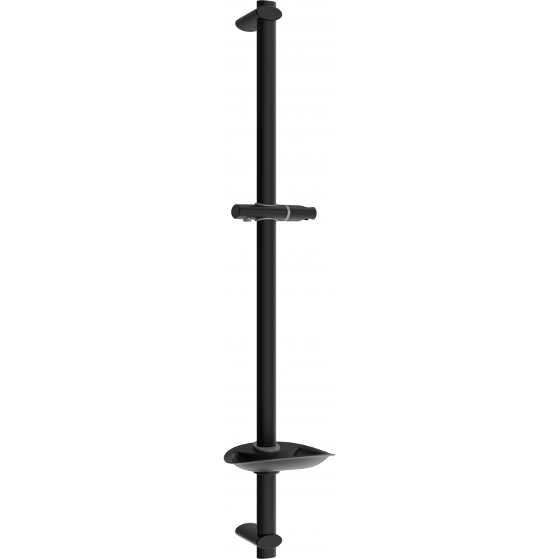 Mexen DB shower rod with soap dish 75 cm, black - 79384-70