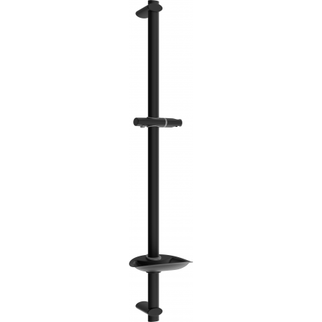 Mexen DB shower rail with soap dish 75 cm, black - 79384-70