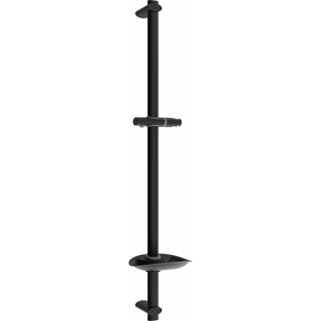 Mexen DB shower rod with soap dish 75 cm, black - 79384-70