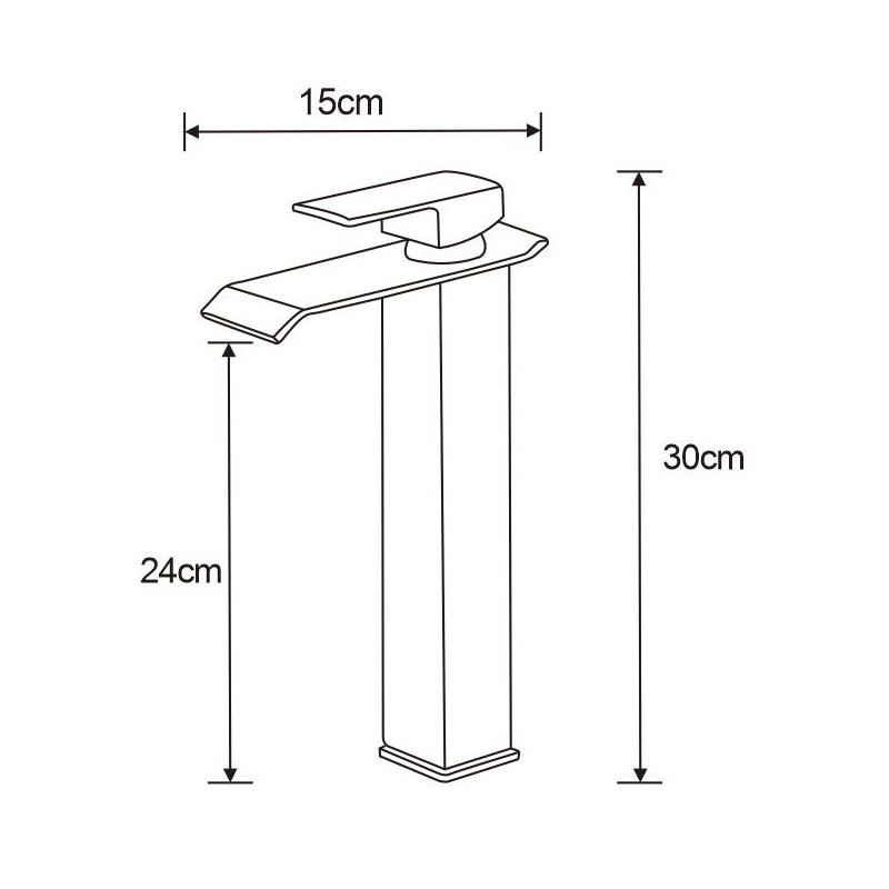 Mexen Apus high washbasin faucet, chrome - 744710-00