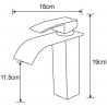 Mexen Aries washbasin mixer tap, Chrome - 744800-00