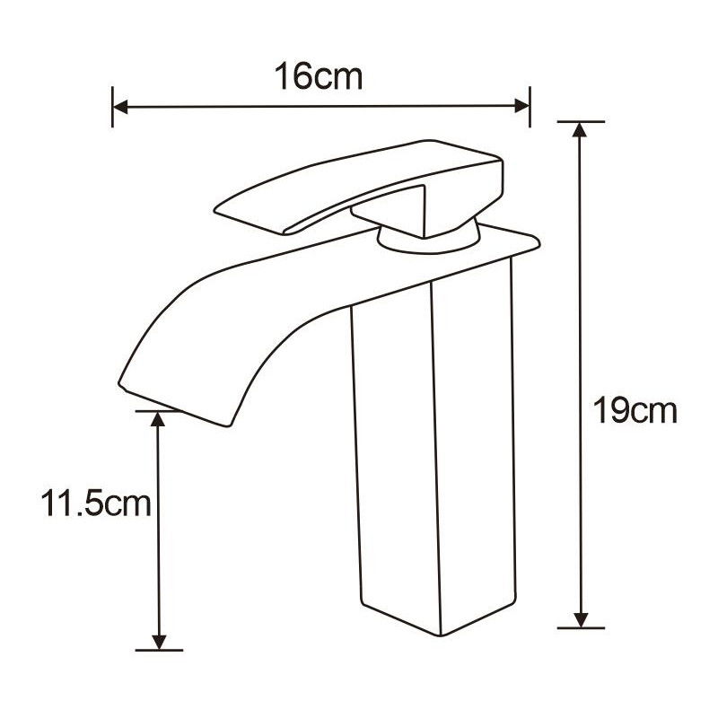 Mexen Aries washbasin tap, black - 744800-70