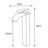 Mexen Aries high washbasin mixer tap, Gold - 744810-50