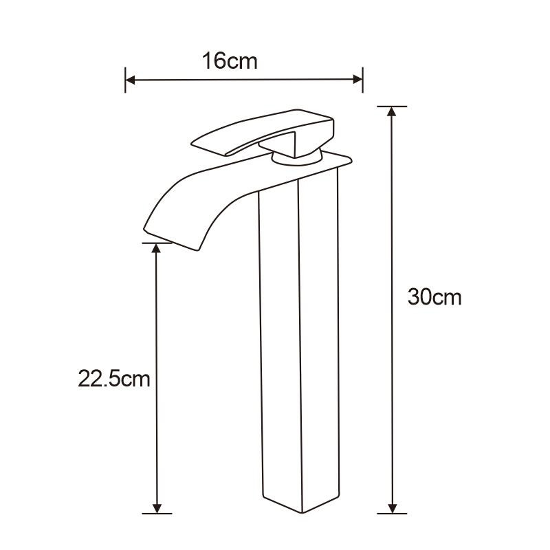 Mexen Aries High Basin Tap, Black - 744810-70