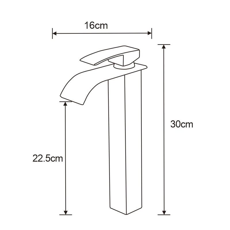 Mexen Aries tall, black washbasin faucet - 744810-70