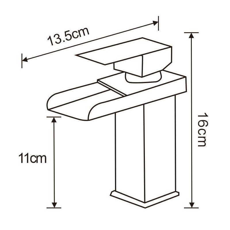 Mexen Hydra sink faucet, black - 744900-70