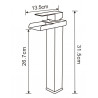 Mexen Hydra tall washbasin faucet, chrome - 744910-00