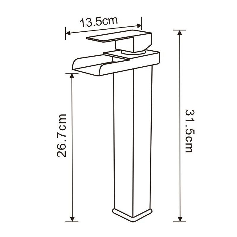 Mexen Hydra high washbasin tap, black - 744910-70