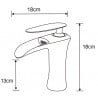 Mexen Lyra washbasin mixer tap, Black/Chrome - 745300-07