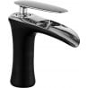 Mexen Lyra washbasin faucet, black/chrome - 745300-07