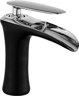 Mexen Lyra washbasin tap, black/chrome - 745300-07