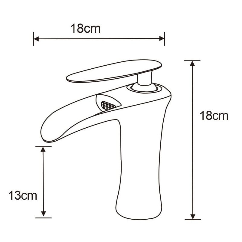 Mexen Lyra washbasin faucet, black/gold - 745300-75