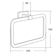 Mexen Asis towel rack, black - 7017632-70