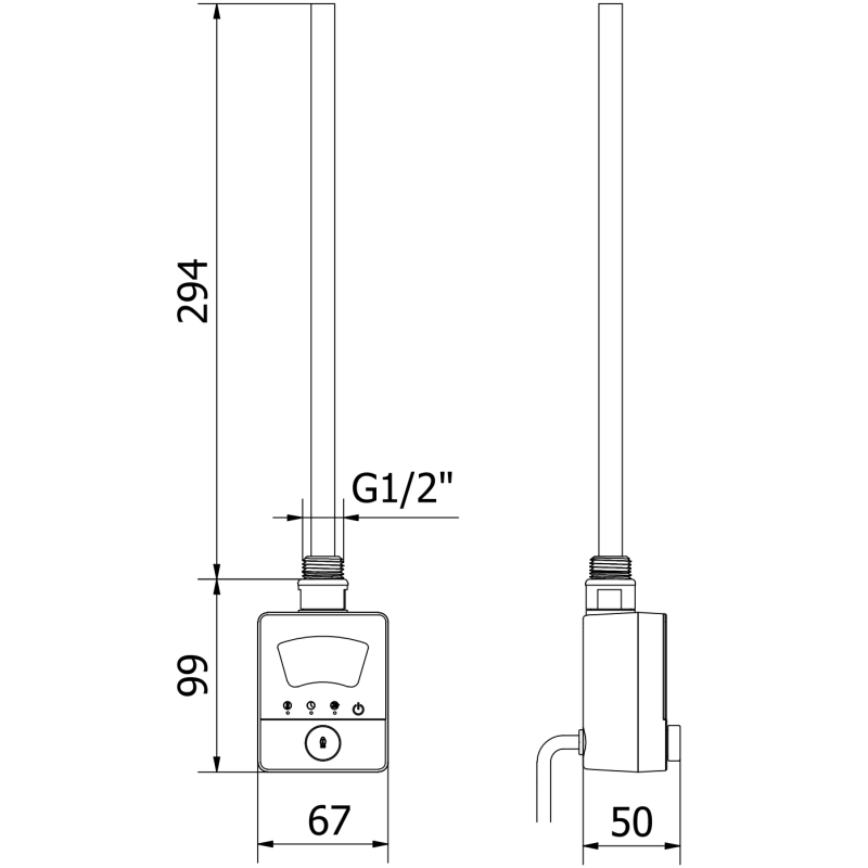 Mexen FA-BG8 electric heater 300 W, white - W957-0300-20