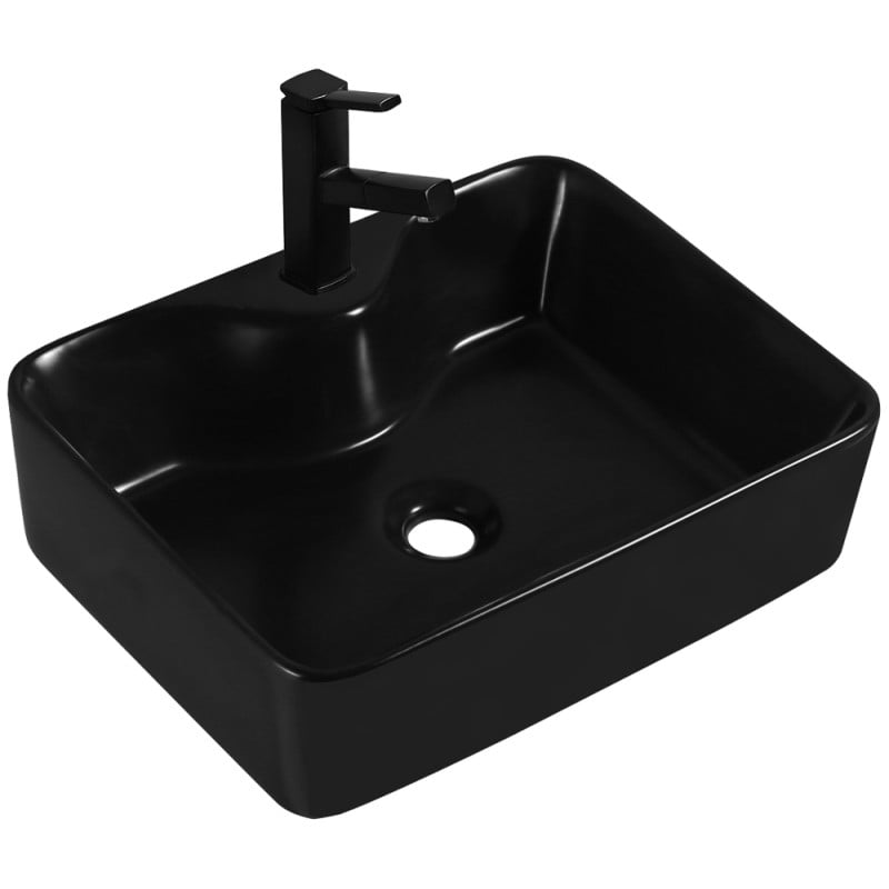 Mexen Eva countertop washbasin 48 x 37 cm, black matte - 21424970