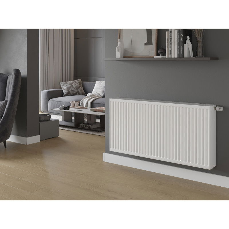 Mexen CV33 Panel Radiator 600 x 3000 mm, Bottom Connection, 7004 W, White - W633-060-300-00