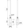 Mexen FA-I 300 W Electric Heater, Chrome - W952-0300-01