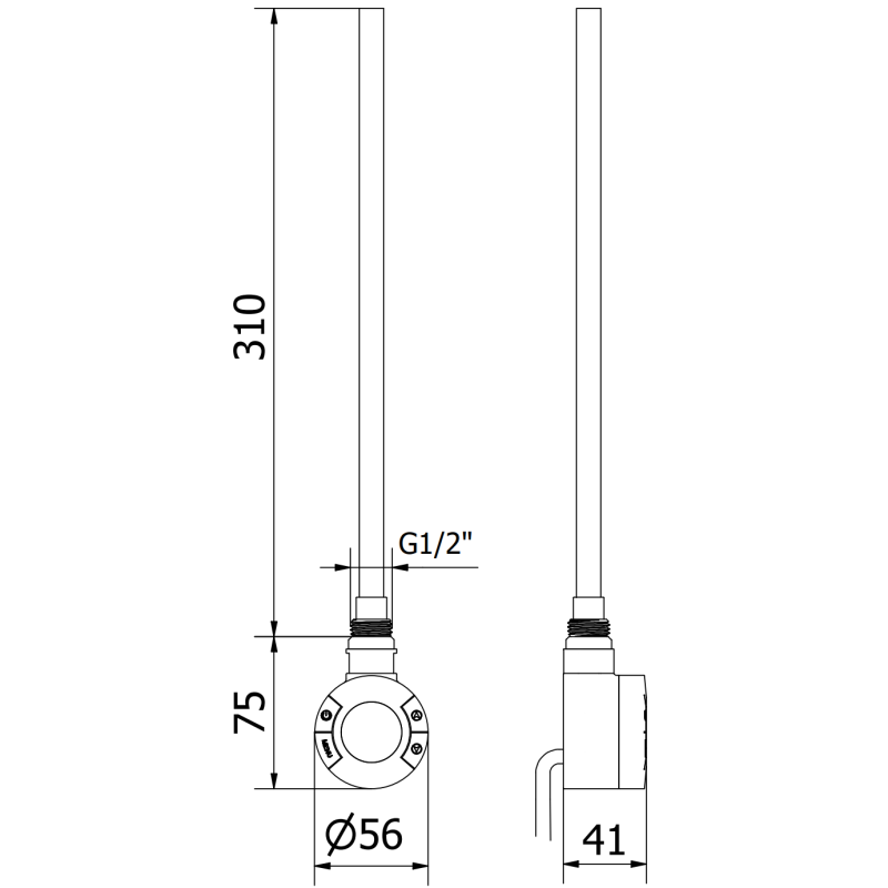 Mexen FA-S electric heater with Wi-Fi, 300 W, white - W954-0300-20
