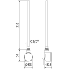 Mexen FA-D22 electric heating element 300 W, white - W955-0300-20